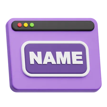 Website Name  3D Icon