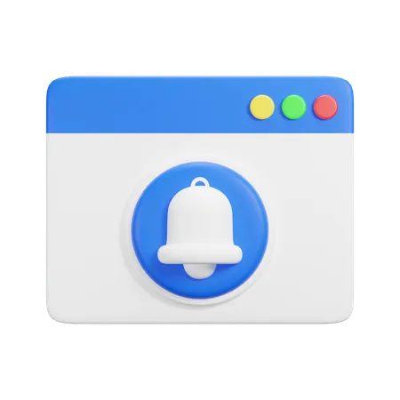 Website Notification  3D Icon