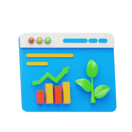 Website Organic Traffic  3D Icon