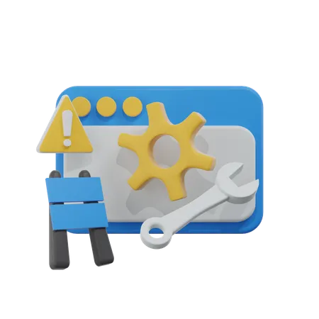 Website Out Of Service  3D Icon