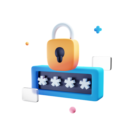 Website Password  3D Icon