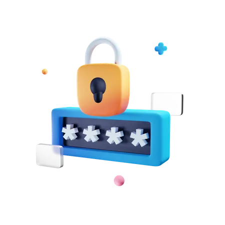 Website Password  3D Icon