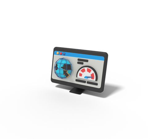 Website performance  3D Icon