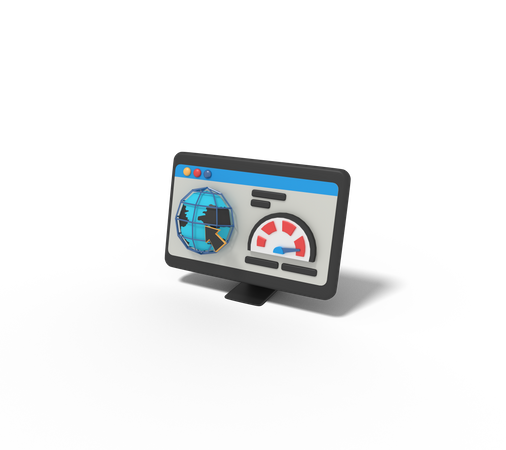 Website performance 3D Icon