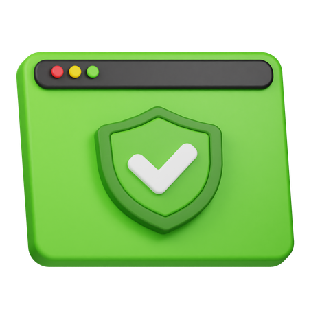 Website Protect  3D Icon