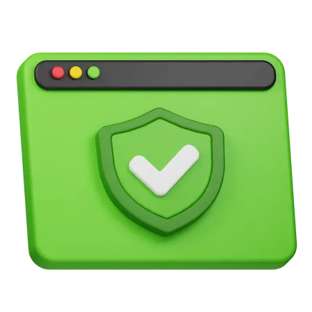 Website Protect  3D Icon