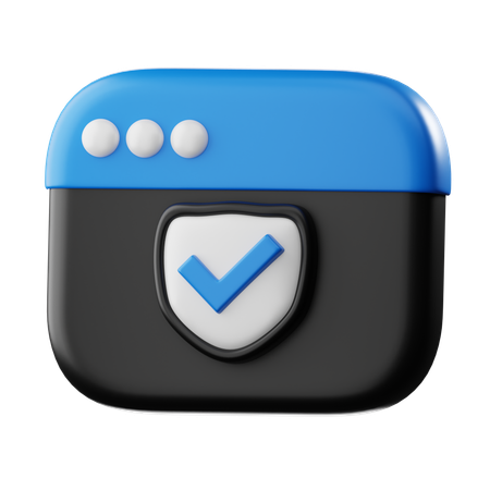 Website Protection  3D Icon