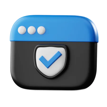 Website Protection  3D Icon