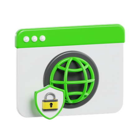 Website Protection  3D Icon