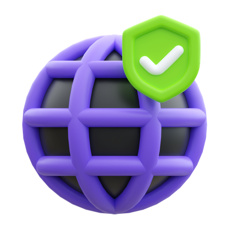 Website Protection  3D Icon