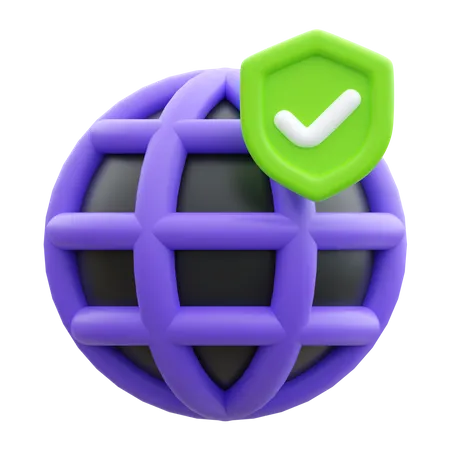 Website Protection  3D Icon