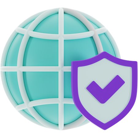 Website Protection  3D Icon