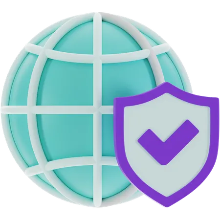 Website Protection  3D Icon