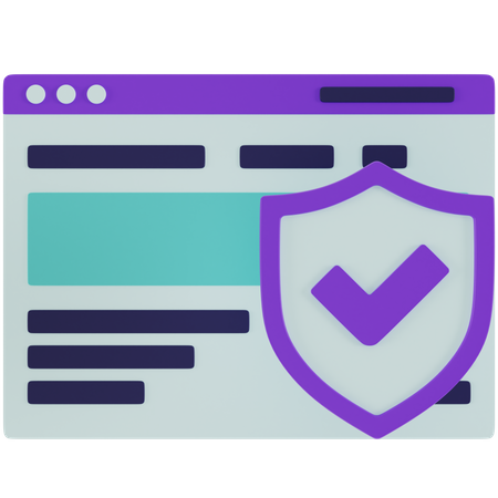 Website Protection  3D Icon