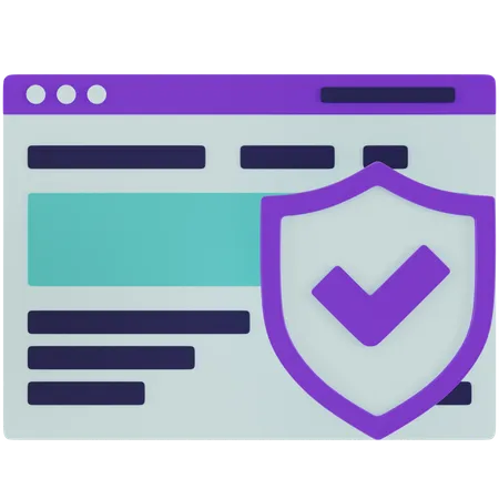 Website Protection  3D Icon