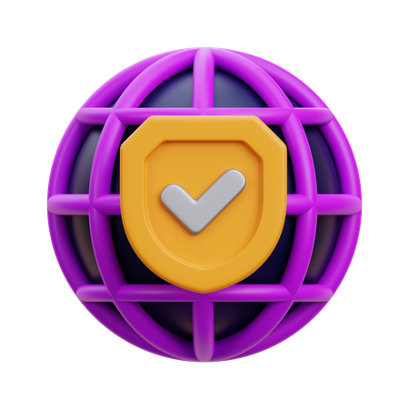 Website Protection  3D Icon