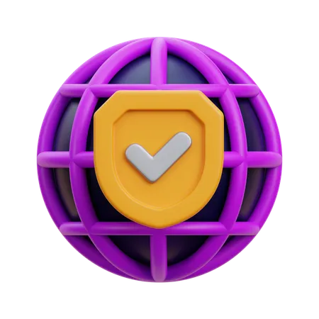 Website Protection  3D Icon