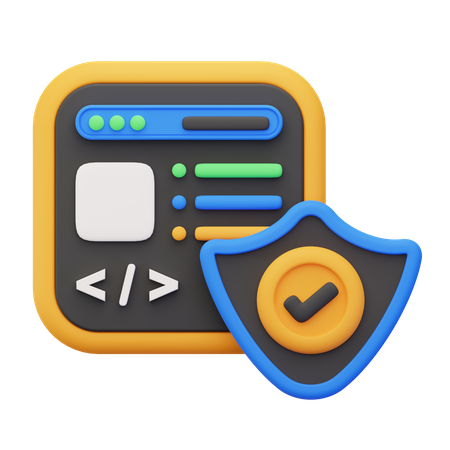 Website Protection  3D Icon