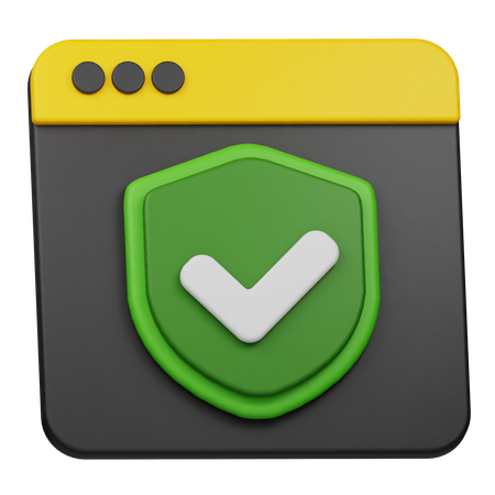 Website Protection  3D Icon