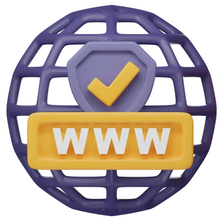 Website Protection  3D Icon