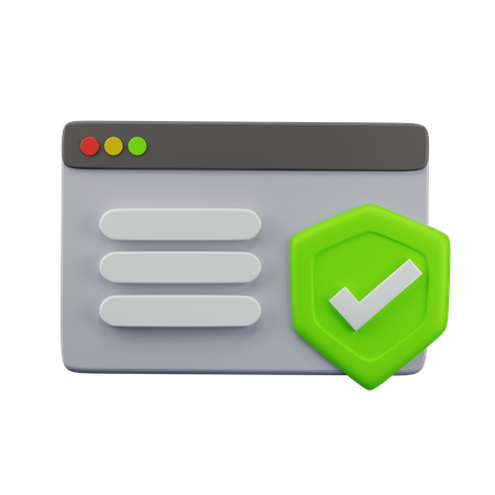Website Protection  3D Icon