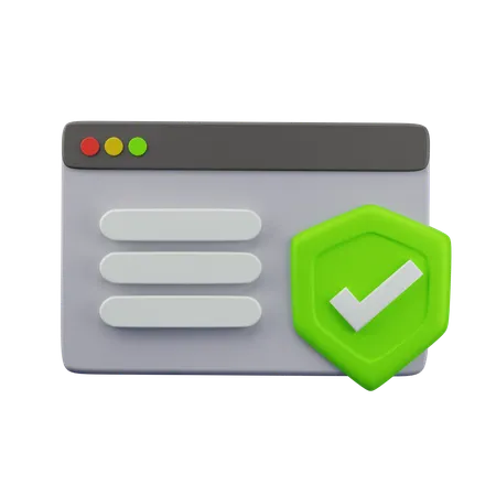 Website Protection  3D Icon