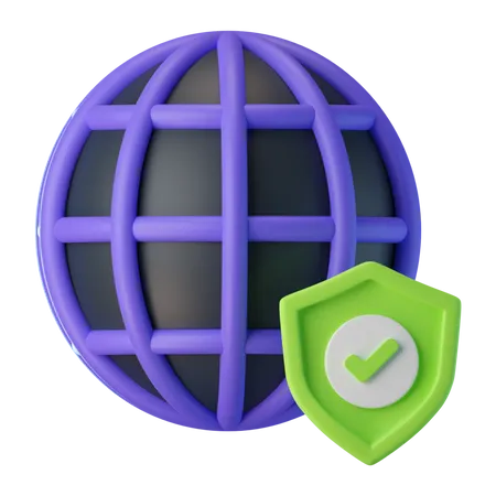 Website Protection  3D Icon