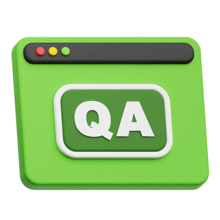 Website Qa  3D Icon