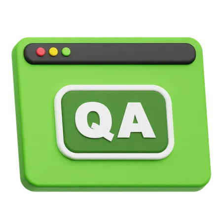 Website Qa  3D Icon