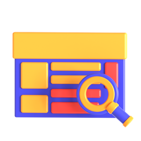 Website Research  3D Icon