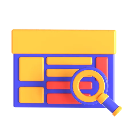 Website Research  3D Icon