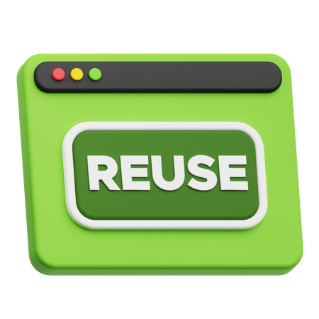 Website Reuse  3D Icon