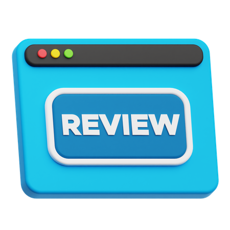Website Review  3D Icon