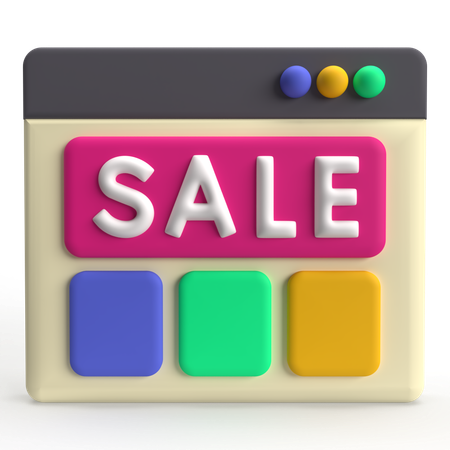 Website Sale  3D Icon