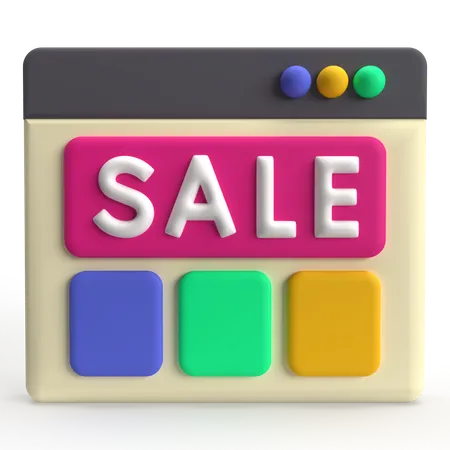 Website Sale  3D Icon