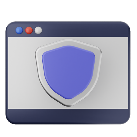 Website Shield-Schutz  3D Icon