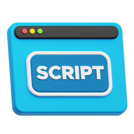 Website Script  3D Icon