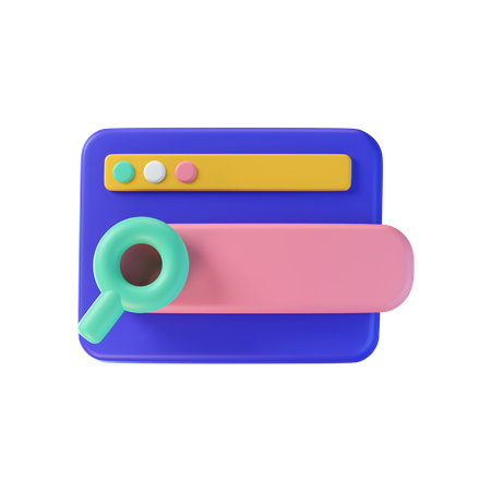 Website Search  3D Icon