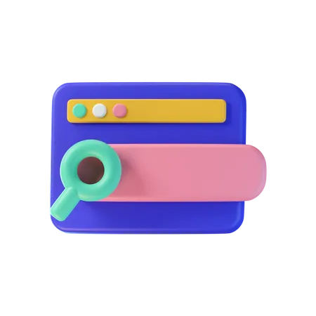 Website Search  3D Icon