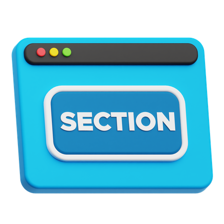 Website Section  3D Icon