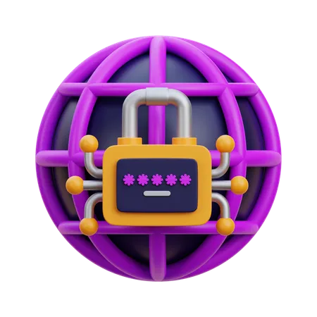 Website Security 3 D Render Icon Illustration 3D Icon