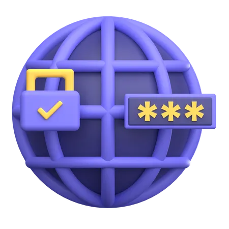 Website Security  3D Icon