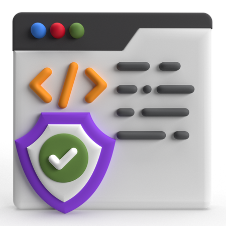 Website Security  3D Icon