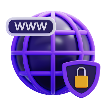 ウェブサイトのセキュリティ  3D Icon