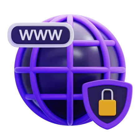 ウェブサイトのセキュリティ  3D Icon