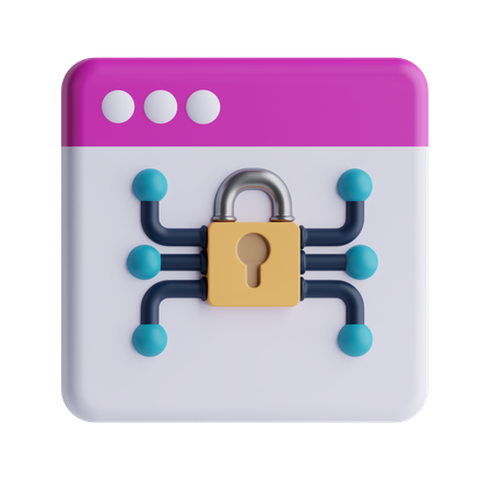 Website Security  3D Icon