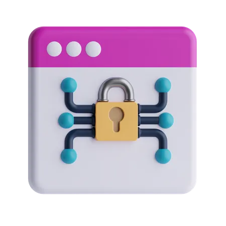 Website Security  3D Icon