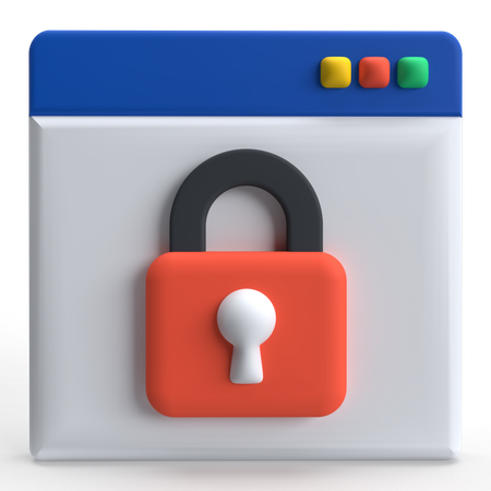 Website Security  3D Icon