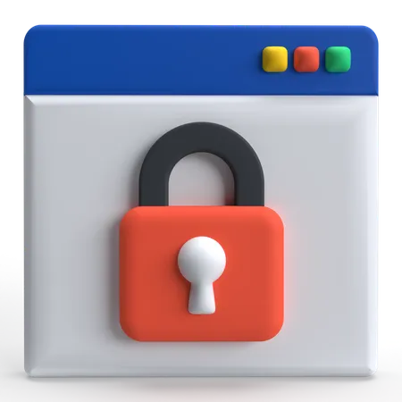 Website Security  3D Icon