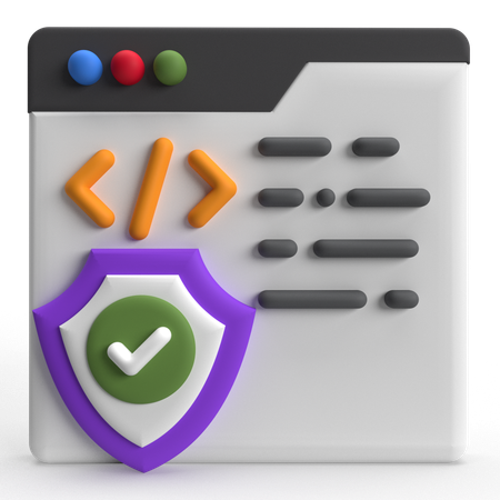 Website Security  3D Icon